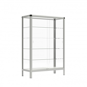 Vitrine, freistehend, 180 cm hoch, 120x50 cm (B/T), 